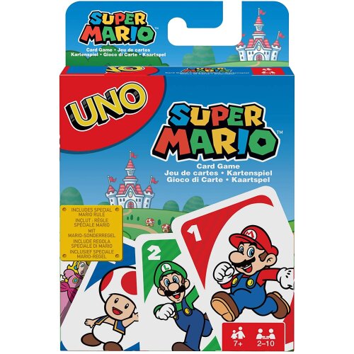UNO Super Mario Card Game Gift for Kids Ages 7 Years Old & Up