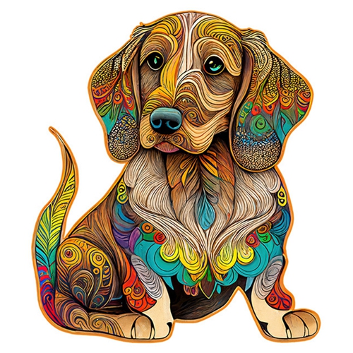 Dog Universal Colourful Fun  Wooden Animal Jigsaw Puzzles for Adults Kids