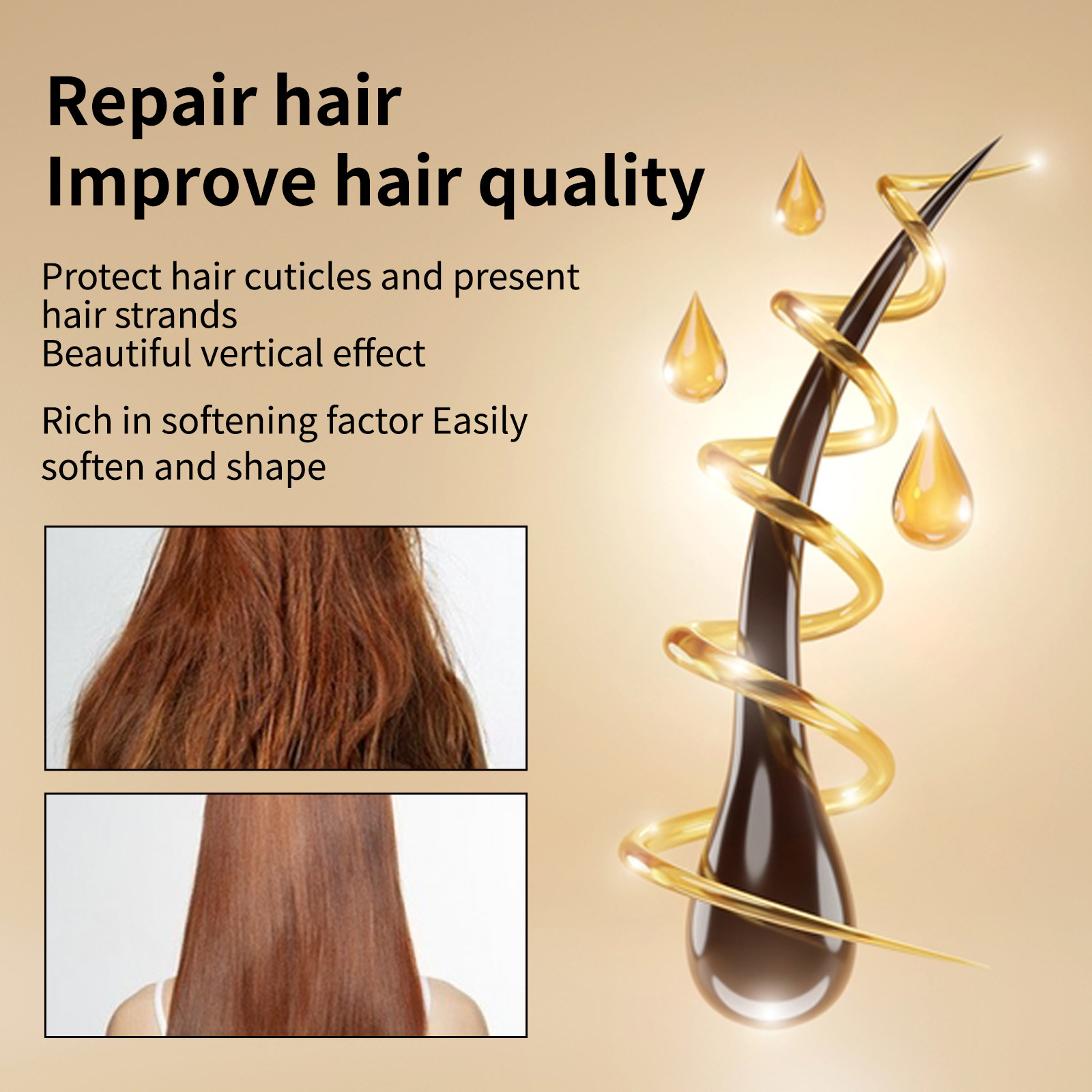 Protein Hair Straightening Cream Hair Treatment Cream with Smoothing Home Styling Straight Hair Softener Free From Pulling And Not Hurting
