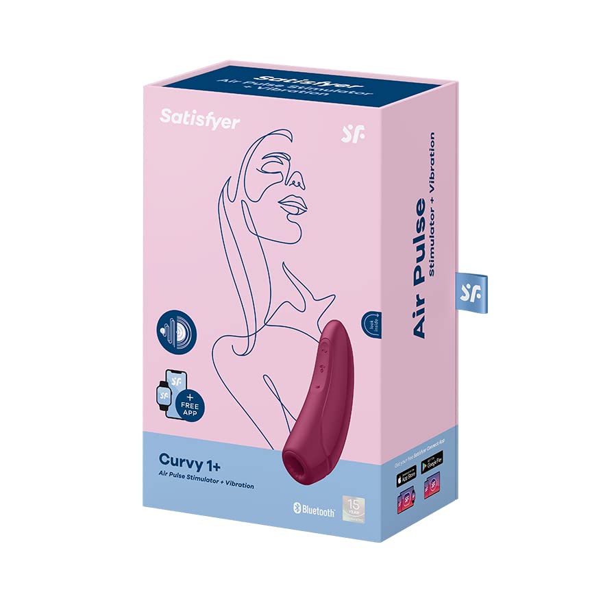 SatisfyerCurvy 1 Connect App Clitoral Sucker Pressure Wave Vibrator Sex Toys for Her  Adult Toys Massager G Spot Vagina Clitoral Stimulation Sucking