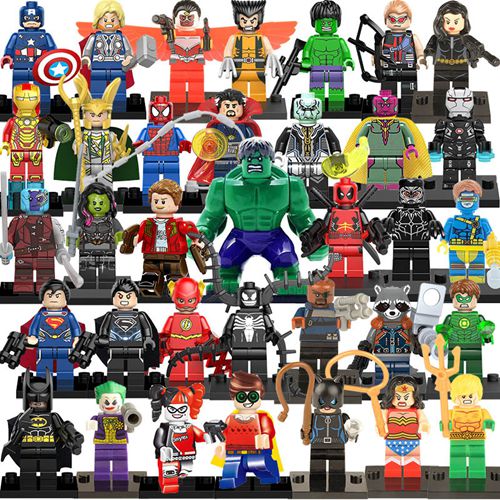 35Pcs Marvel Avengers Comic Mini Figures Dc Minifigure Gift For Kids