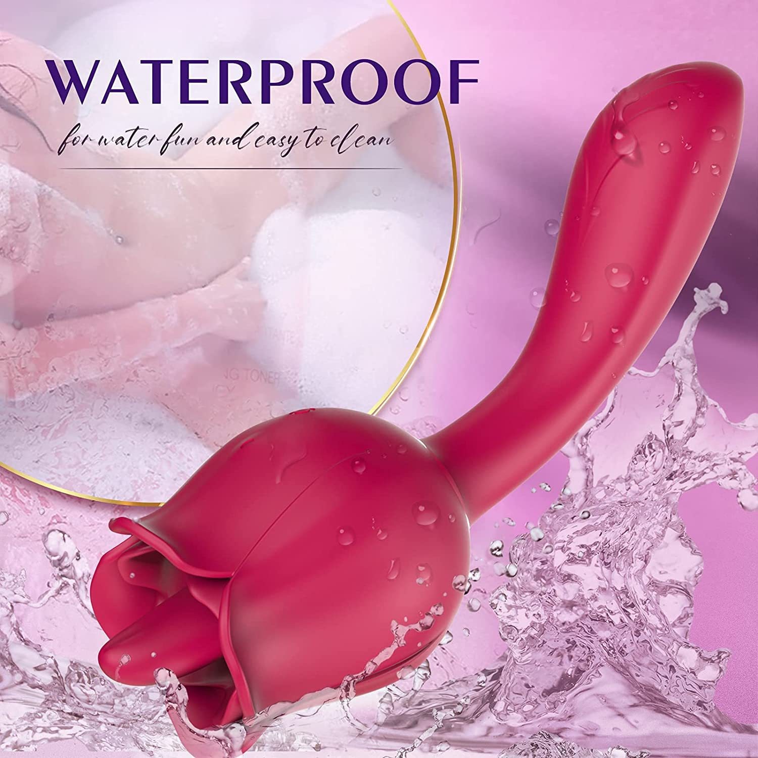 Rose Sex Toy Vibrator Clitoral Tongue Licking Toy Nipples Clitorals G Spot Stimulator for Women Adult Toys for Couples