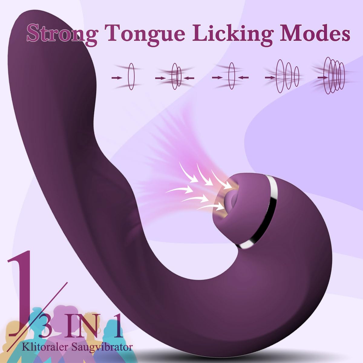 (Pink) Sex Toys Clitoral Sucking Vibrator for Women G Spot Bullet Vaginal Massage Sucker for Couples Thrusting Dildo Female Adult Toys Nipple Stimulator
