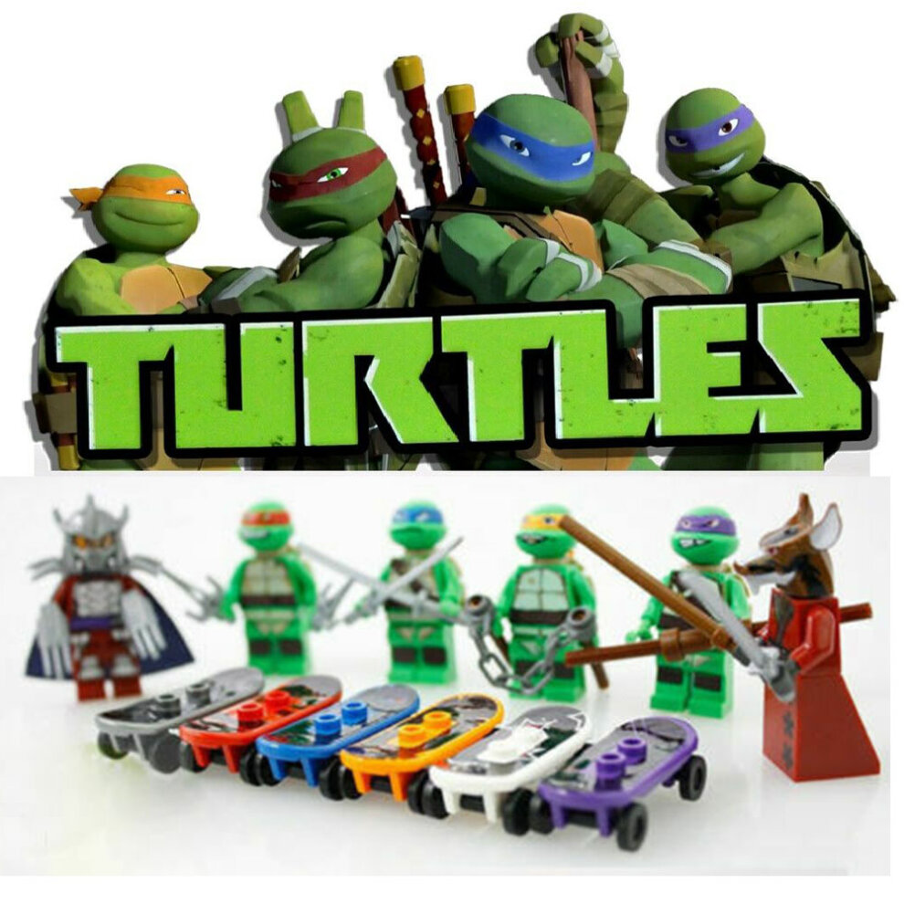 Teenage Mutant Ninja Turtles Fit Lego Minifigures 6pcs Action Figure Toys Kids Gift