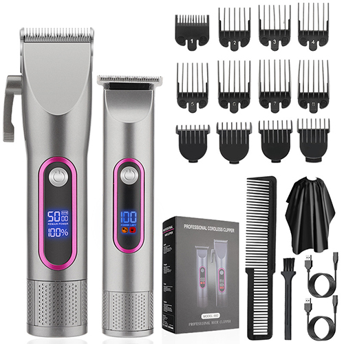 Hair Grooming Set Mens Hair Cutter Kit Strong Power Professional Hair Cut Machine Cordless Blade Barber Clipper Rechargeable Hair Trimmer for Barber Shop