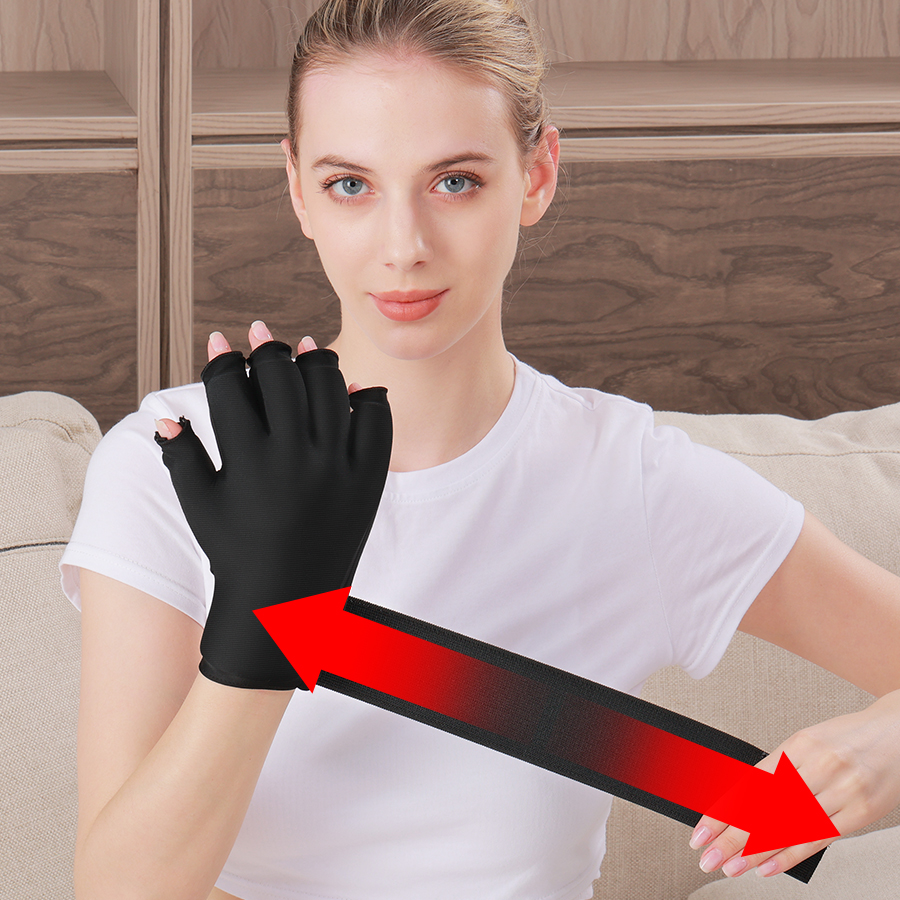 Finger Ice Glove Arthritis Pain Relief Adjustable Wrist Strap Hand Compression Ice Pack Hot Cold Therapy Reusable Gel Cold Pack Tendinitis Carpal Tunne