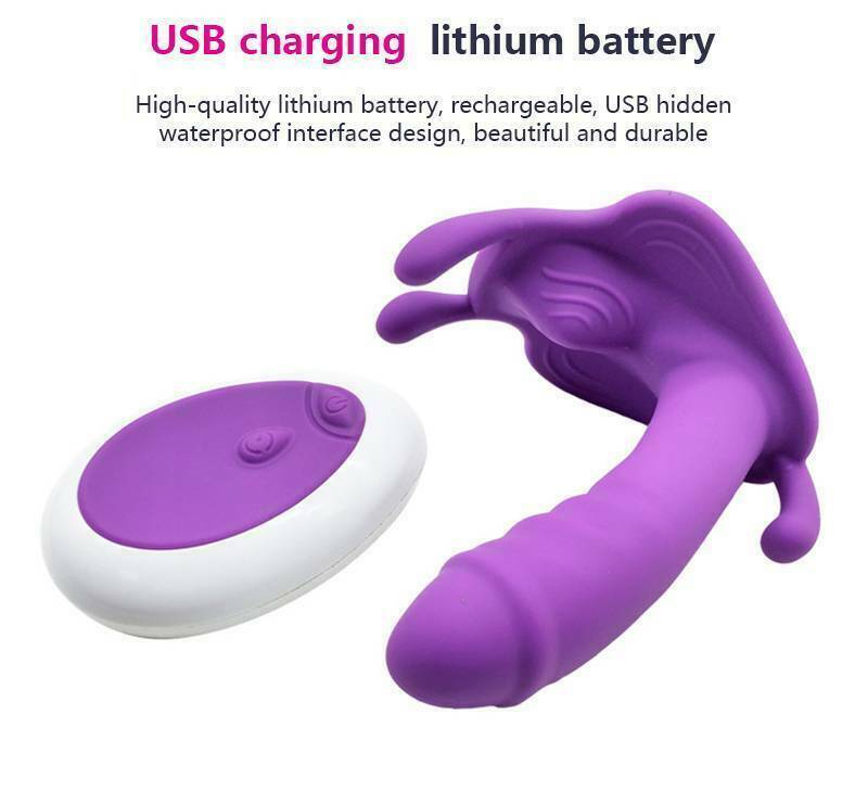 Remote Wearable Panties Dildo Vibrator G-Spot Massager Dildo Sex Toys Clitoris Thrusting Massager for Women Couple