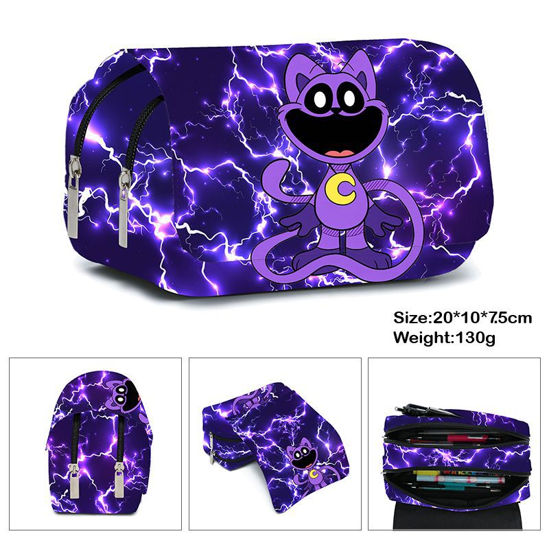 Smiling Critters Pen Bag Capacity Expandable Pencil Case Big  Cartoon Pencil Case Supplies for Kid