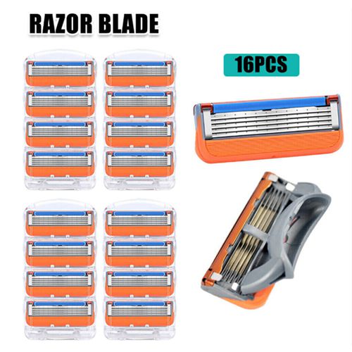 For Gillette Fusion5 Mens Replacement Razor 5-Blade Cartridges - 16Pcs