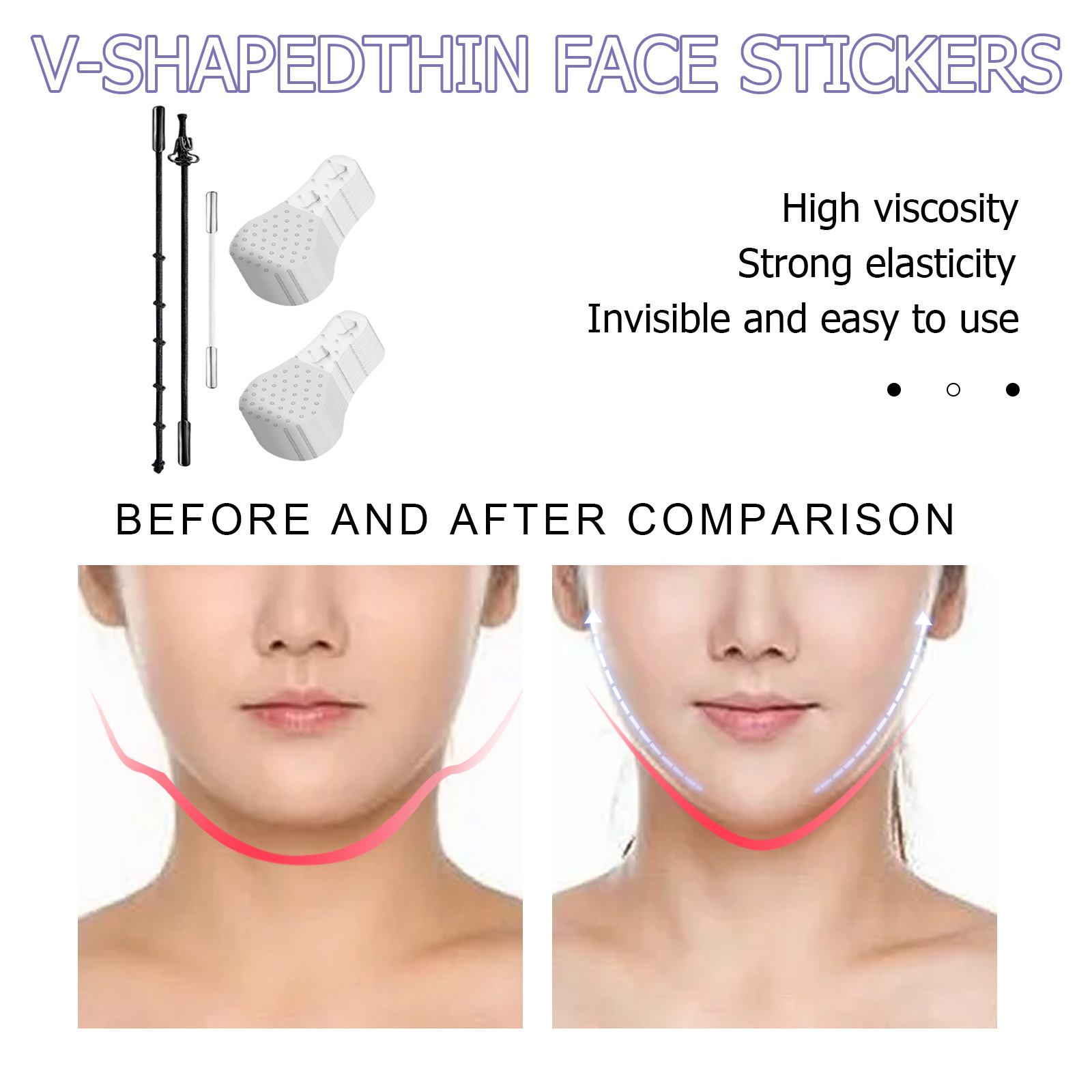 Invisible Face Lifting Tape Tighteners Face Skin Lift Shaping Stick V Line Patch Bands Thin Face Stickers Skin Care Tool