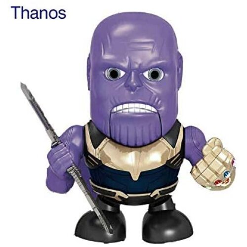 (Action Figure Dance Super Hero Robot Toy Dancing Music Lights For Kids Gift - Thanos) A