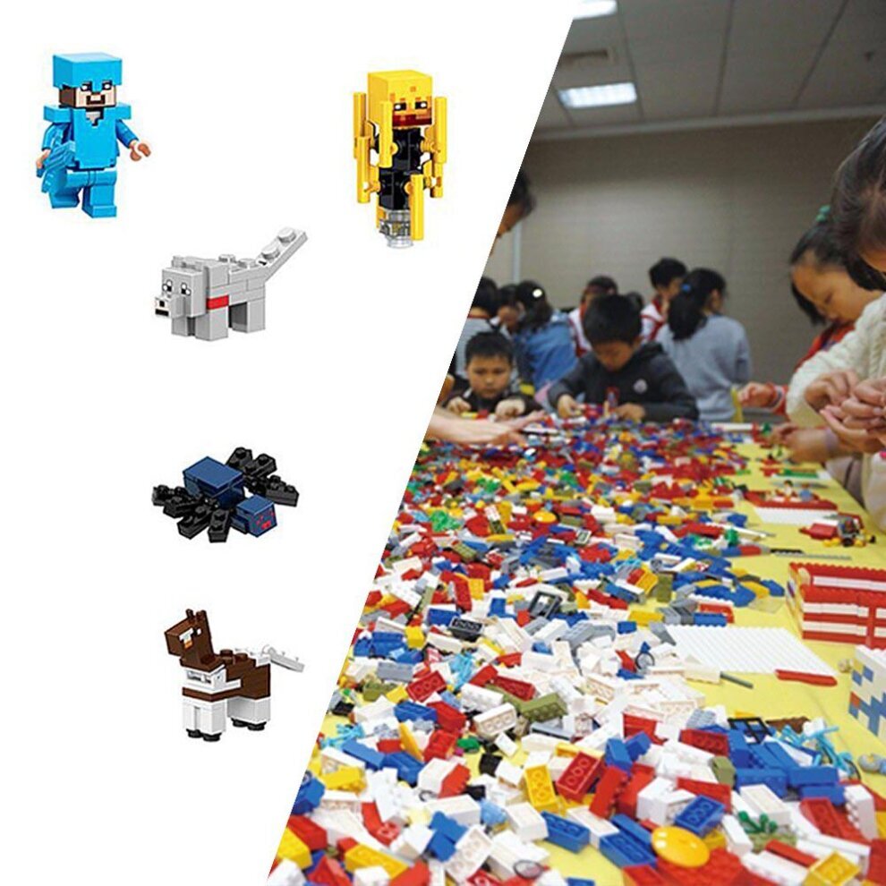 Minecraft Figures 29Pcs My World Series Minifigures Blocks Set Compatible Lego Collection Birthday Cake Decoration Children Interaction Game Accessory Christmas Birthday Gift for Boys Girls