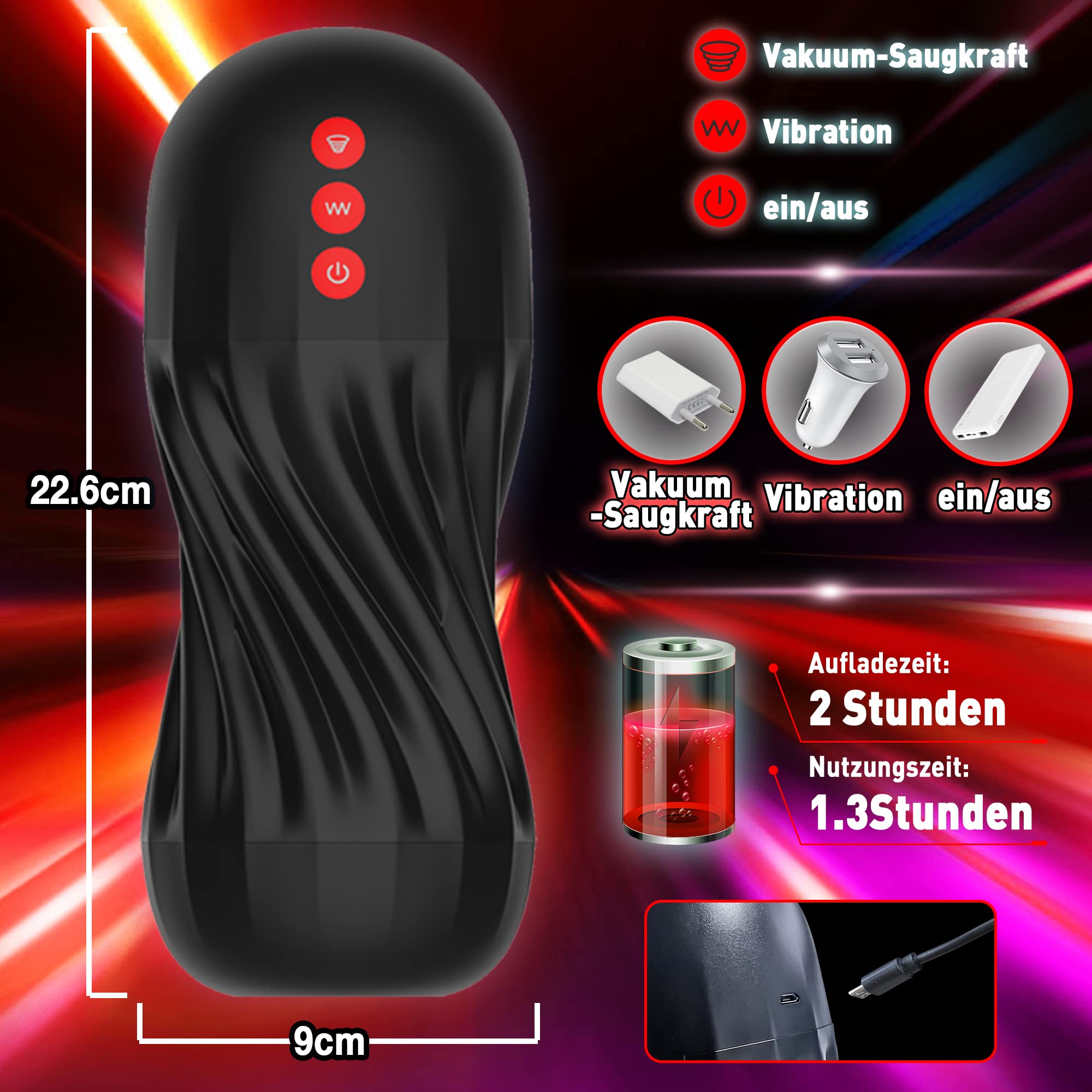 Electric Male Masturbators Cup Suction Contraction Oral Sex Toy Pocket Pussy Adult Toys Sex Machine Rotation Massager with 7 Vibrations and 5 Suction Modes Penis Stimulation Toys for Men Gay Couples