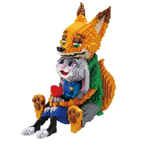 Mini Blocks Zootopia Cartoon Figures Toy Rabbit Judy Fox Model Anime Building Blocks for Children Toys Christmas Gifts