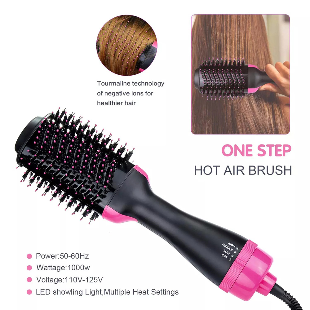 (UK ) 2 in 1 Hair Dryer Rotating Hot Hair Brush