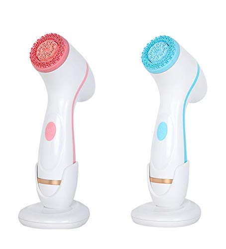 (Blue) Facial Cleansing Brush Silicone Electric Usb Cleaning Tools for Exfoliating And Blackhead Cleaning Pores