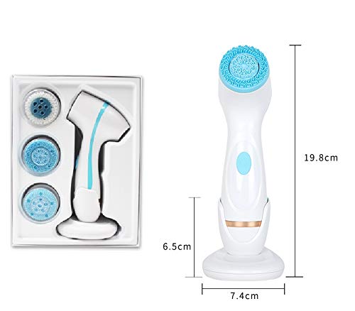(Blue) Facial Cleansing Brush Silicone Electric Usb Cleaning Tools for Exfoliating And Blackhead Cleaning Pores