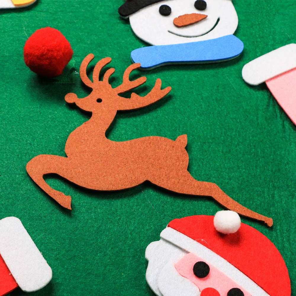 (A Style) DIY Felt Christmas Tree Merry Christmas Decorations For Home Cristmas Ornament Xmas Navidad Gifts Santa Claus New Year Tree