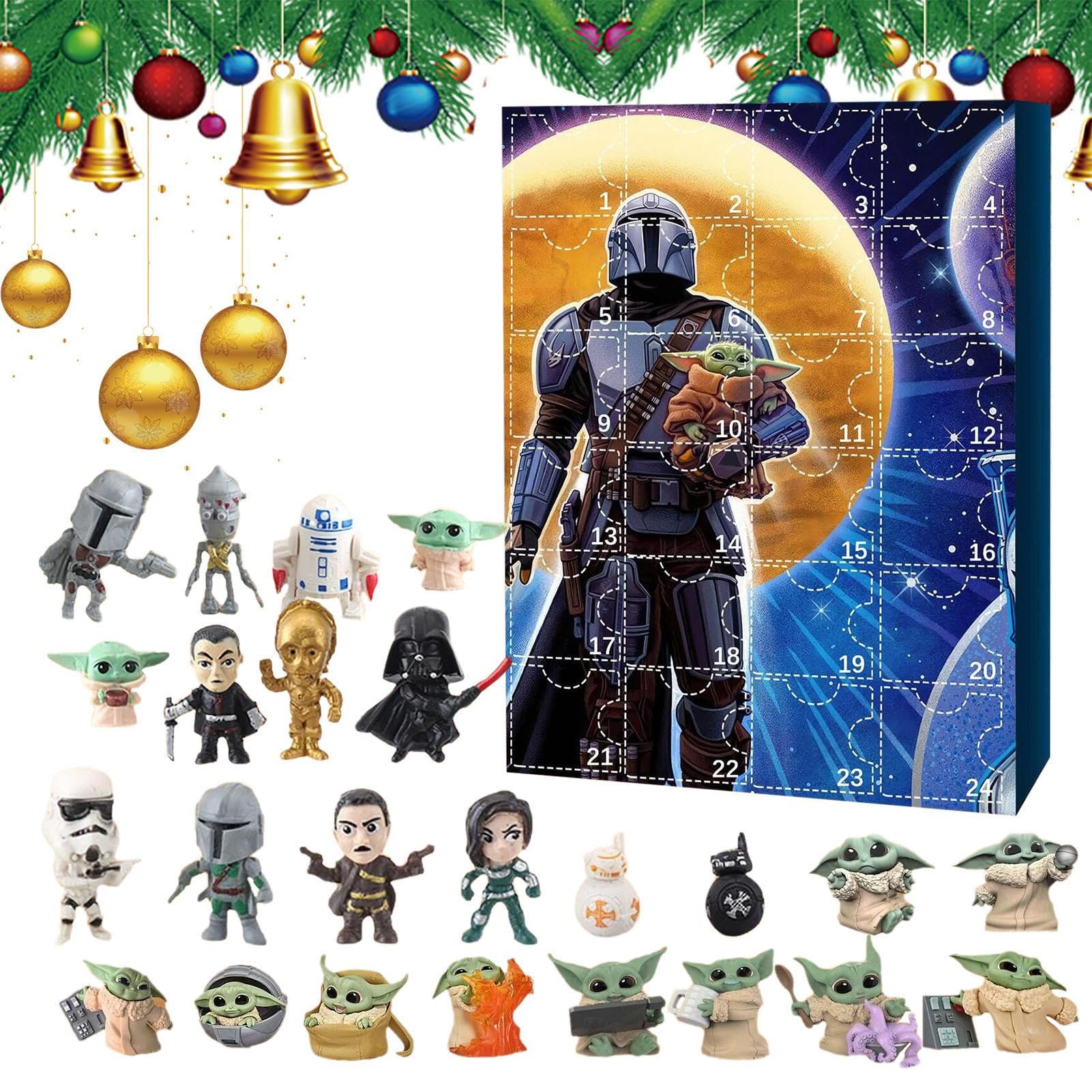 2023 Christmas Advent Calendar 24 Days Christmas Countdown Calendar Blind Box Star Wars Youda Minifigures Collectible Ornament Toy for Kids