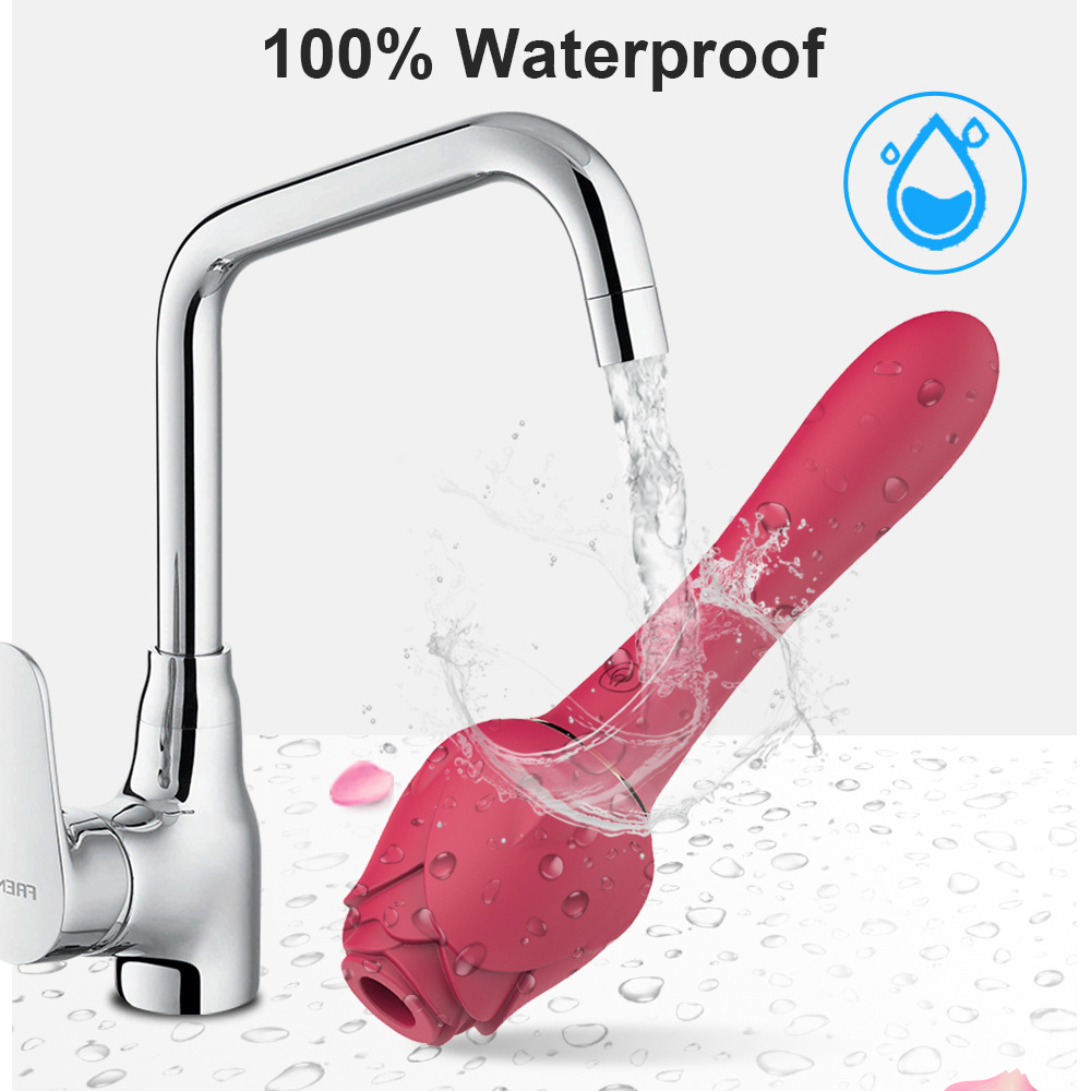 Rose Vibrators Nipple Sucker Vagina Sucking Clitoris Stimulator G Spot Vibrating Dildo Adult Sex Toys for Women Couples