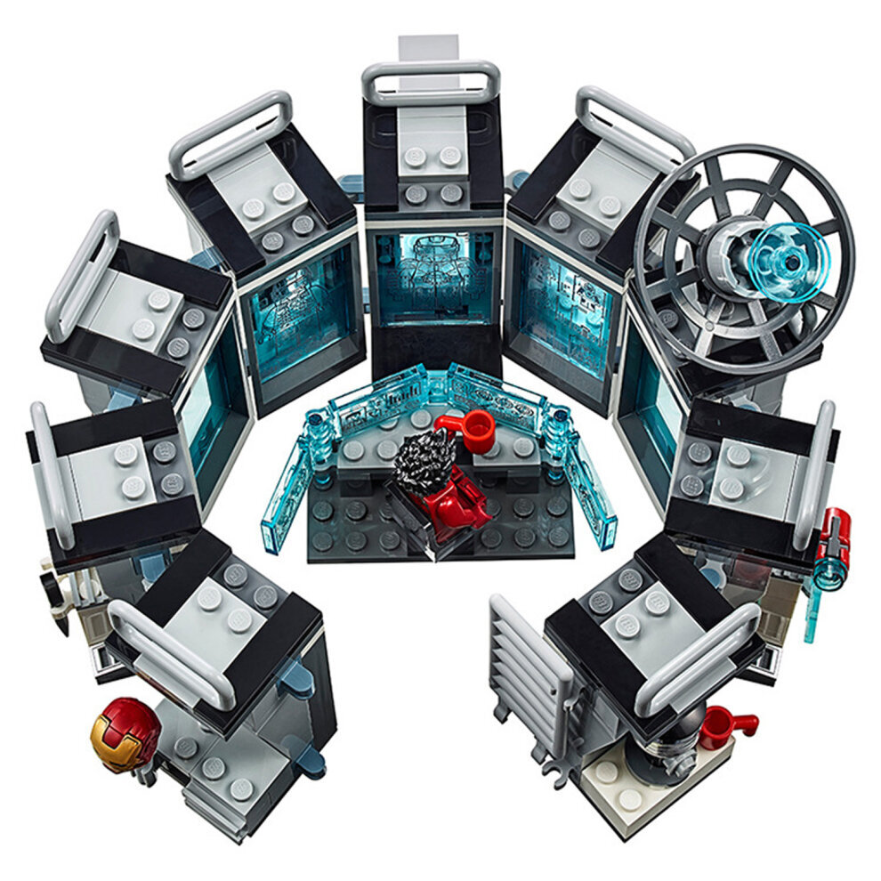 560pcs Marvel Avengers Iron Man Metal Suit Showroom Building Blocks Minifigures Set Fit for Lego