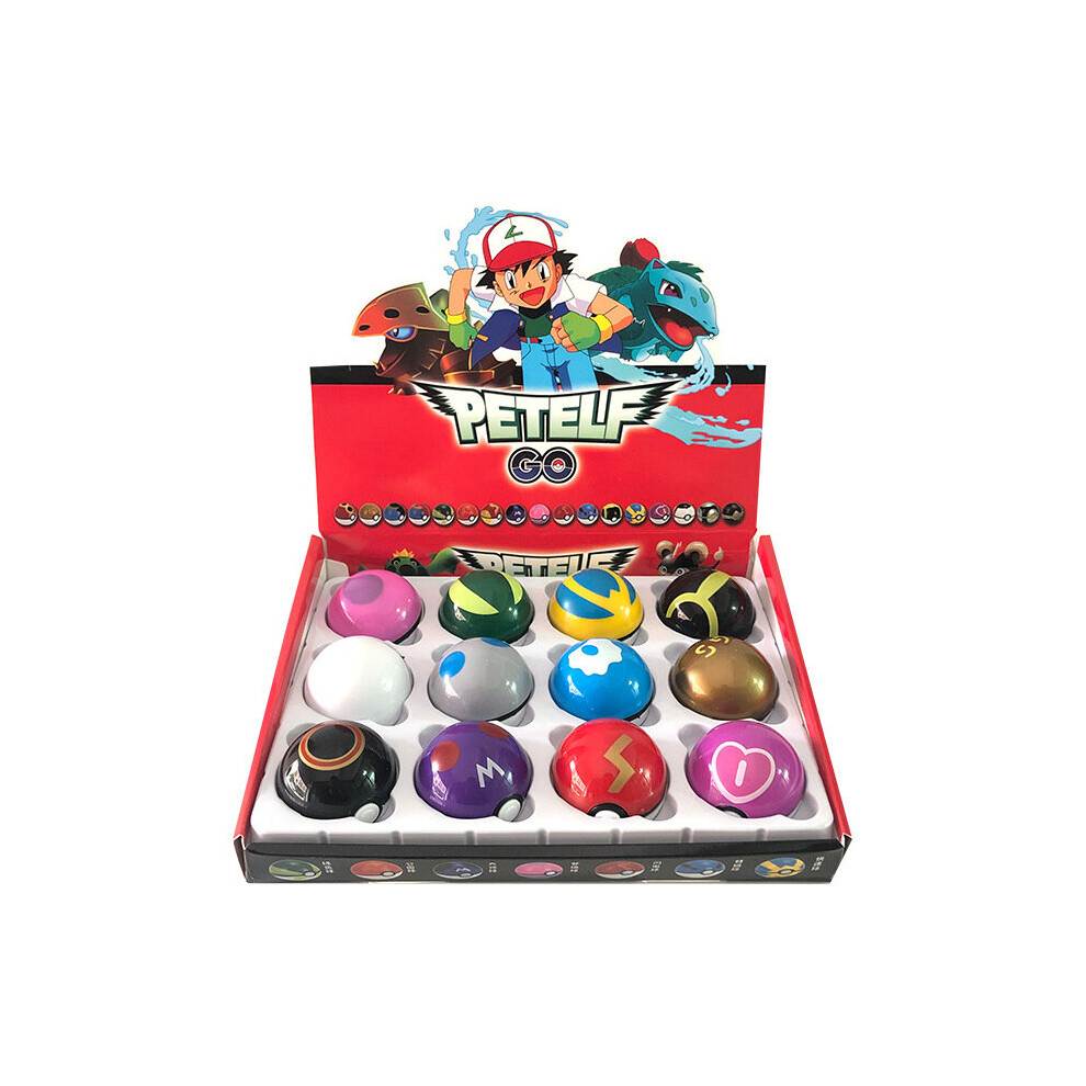12pcs Pop-up Balls Pokemon Ball Pokeball Set Kids Toys Figures Pikachu Child Gifts