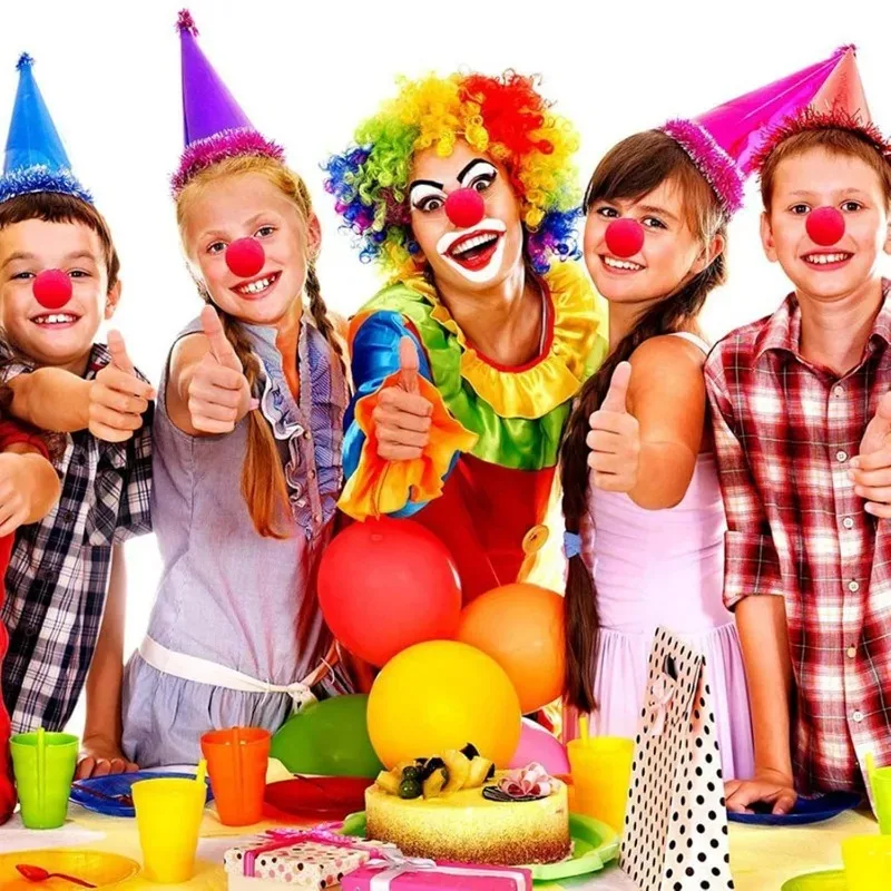 (1 PC) Foam Red Ball Clowns Noses Halloween Party Cosplay Costume Circus Props Festival Make Up DIY Crafts Christmas Costume Party Decoration