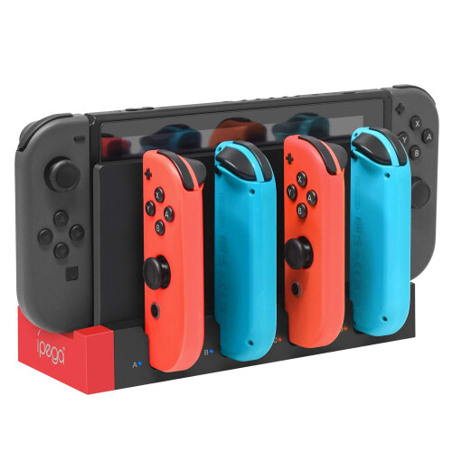 Black Controller Charger for Joy Con Compatible with Nintendo Switch & Switch OLED Mod