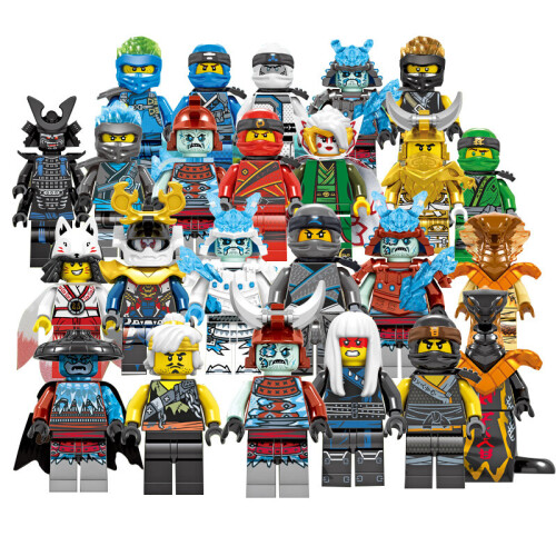 24Pcs Ninjago Mini Figures Kai Jay Sensei Wu Master Blocks Kids Toys Fit Lego