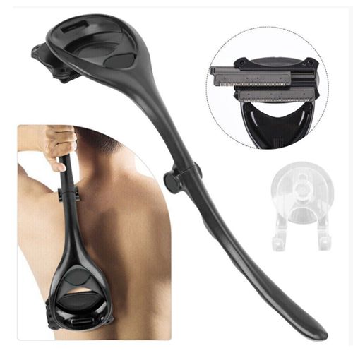 Back Razor Adjustable, with 2 Replacement Blades Back Hair Razor