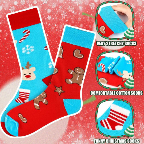 Christmas Stocking Advent Calendar 24 Days Countdown Cotton Socks For Adults Different Pattern Advent Box Socks Kids Gifts