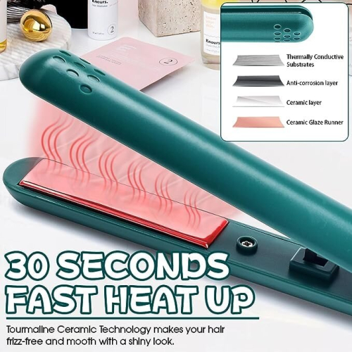 2 in 1 Mini Dual-Purpose Curling Iron Cordless Hair Straighteners Curler