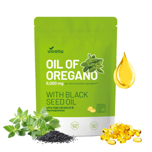 Oil of Oregano with Black Seed Oil 300 Capsules | Natural Antioxidants | Nutritional Support | Highly Effective Botanicals Dietary Healthcare