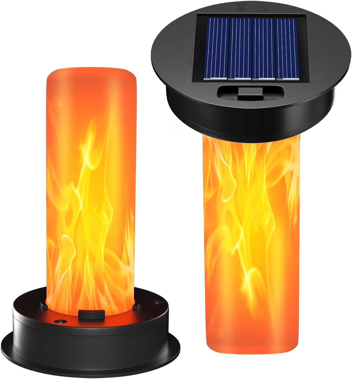 2 Pack Replacement Solar Panels for Garden Lights 8.5cm Replacement Top for Hot Air Balloon Light Solar Flickering Flame Lantern Parts for Outdoor Patio Camping