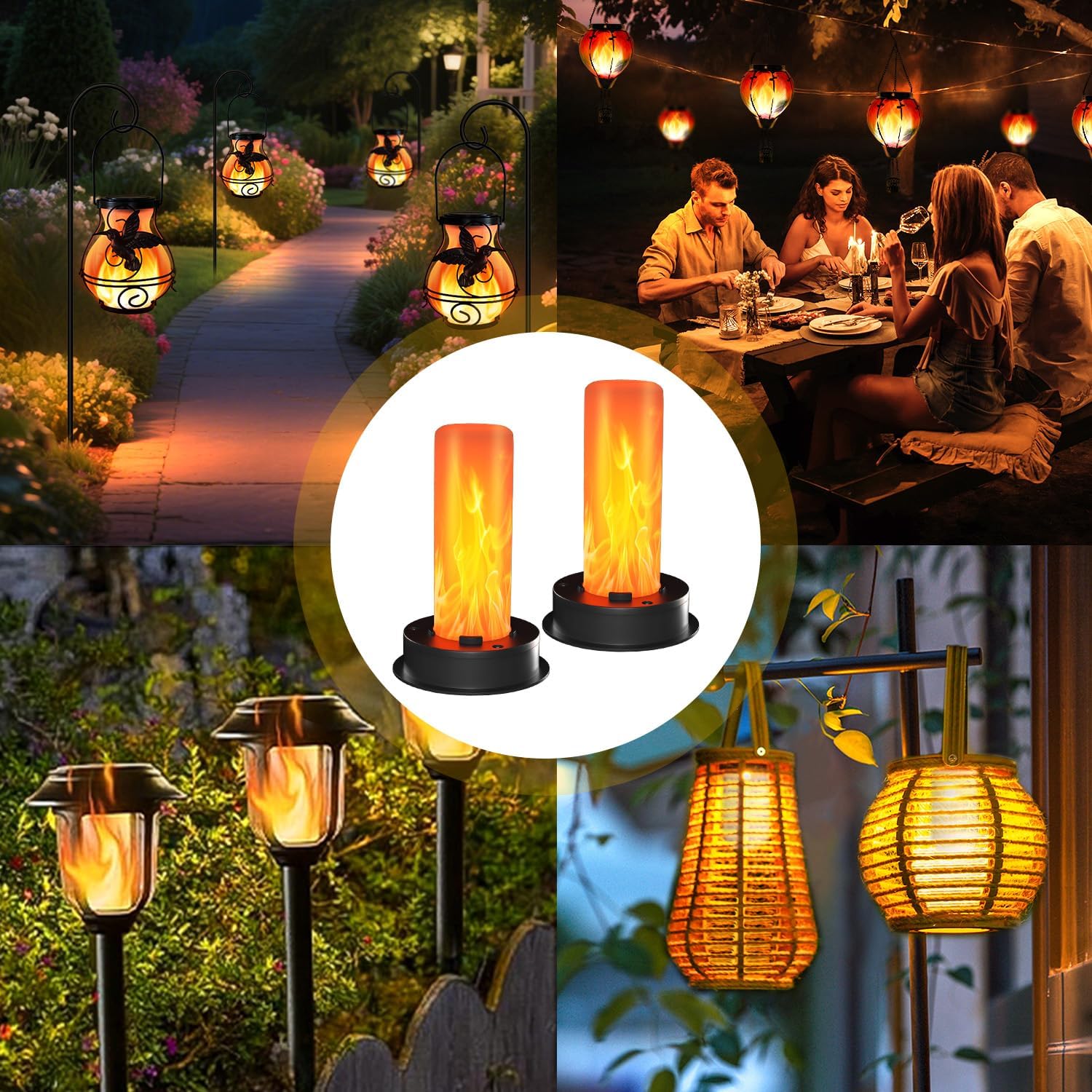 2 Pack Replacement Solar Panels for Garden Lights 8.5cm Replacement Top for Hot Air Balloon Light Solar Flickering Flame Lantern Parts for Outdoor Patio Camping