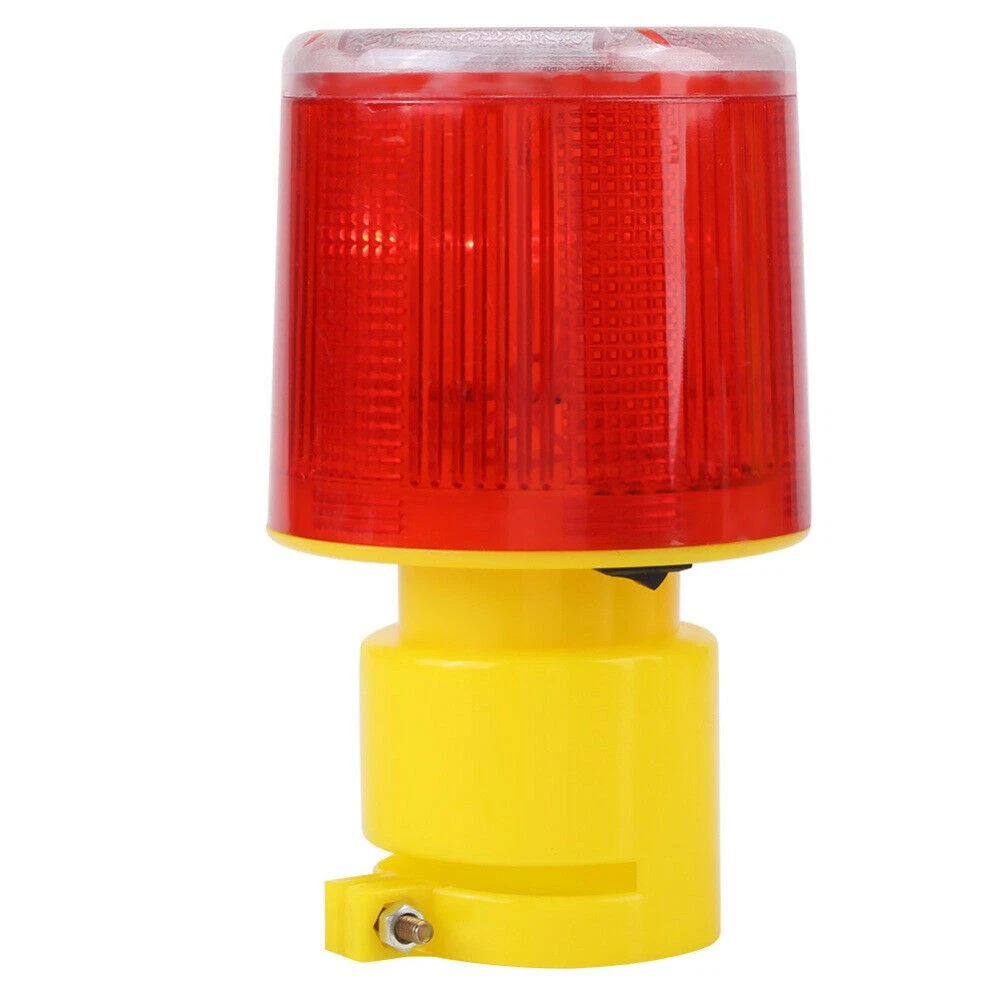 New LED Solar Warning Light Flash Road Barricade Traffic Signal Beacon Lamp
