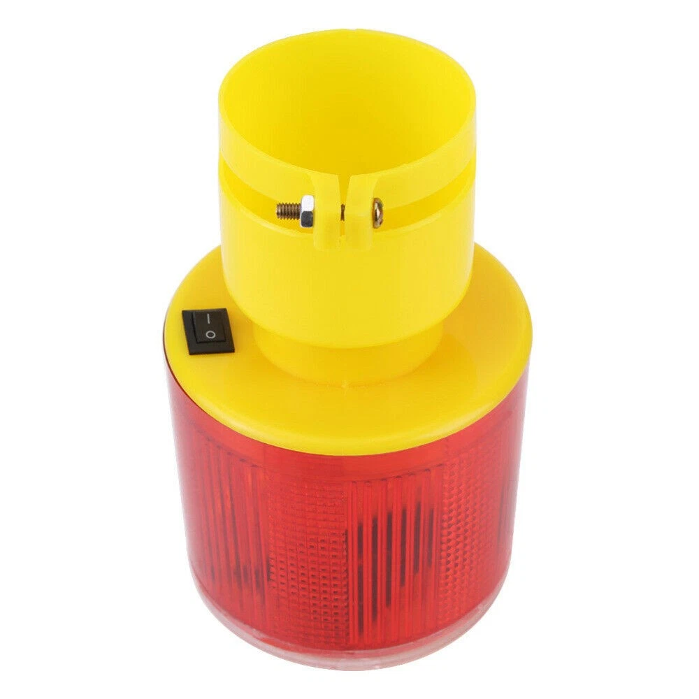 New LED Solar Warning Light Flash Road Barricade Traffic Signal Beacon Lamp