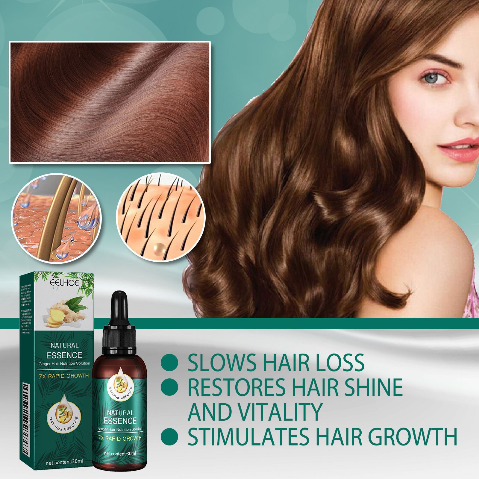 Ginger Hair Oil For Smoothing Shine And Nourishing Dry Damaged Hair Daily Scalp And Strand Treatment