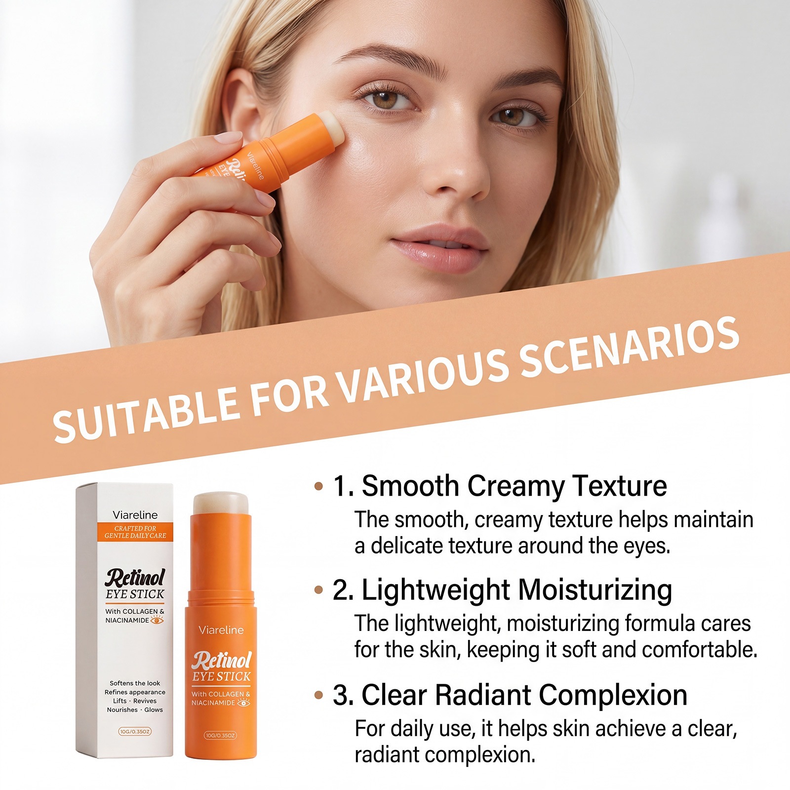 Retinol Eye Essence Stick For Gentle Hydration Smoothing And Eye Area Care