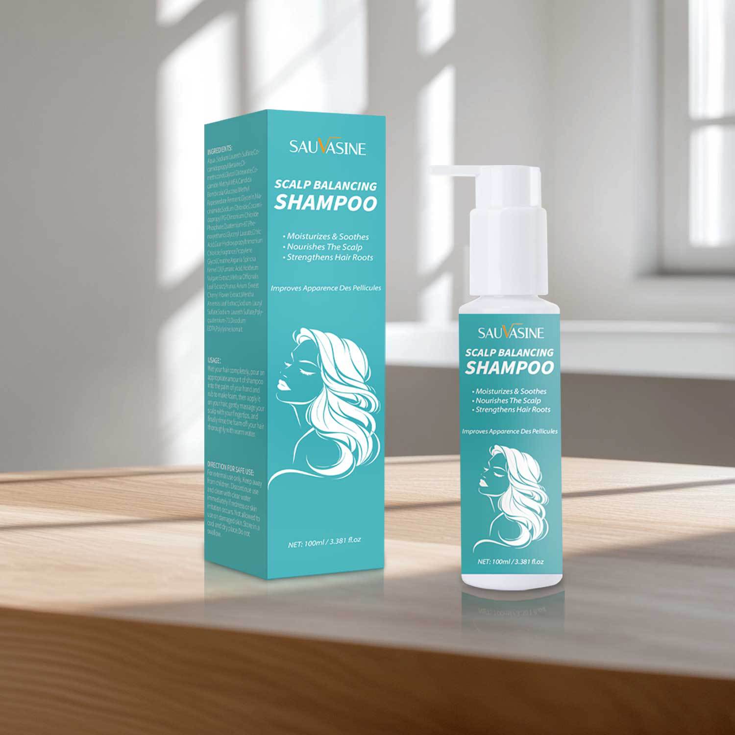 Hair Balance Shampoo Scalp Purifying Oil Control Moisturizing Daily Gentle Cleanser For All Hair Types 100ml