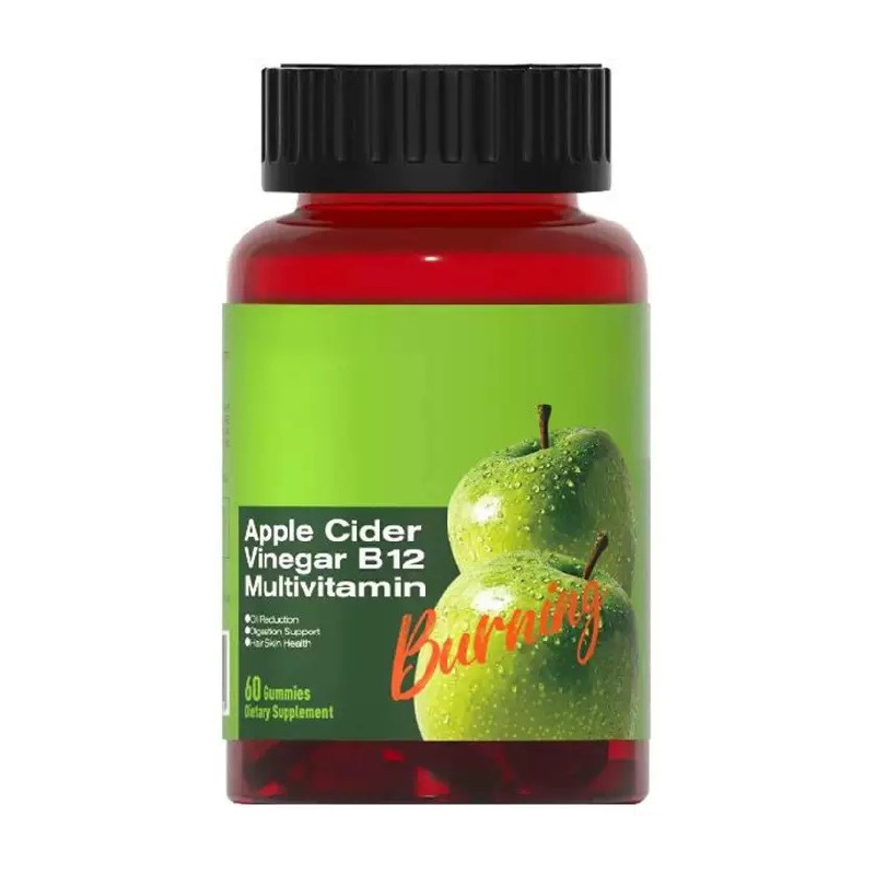 60 Cps Apple Cider Vinegar Gummies Fortified With Multivitamin And Vitamin B12