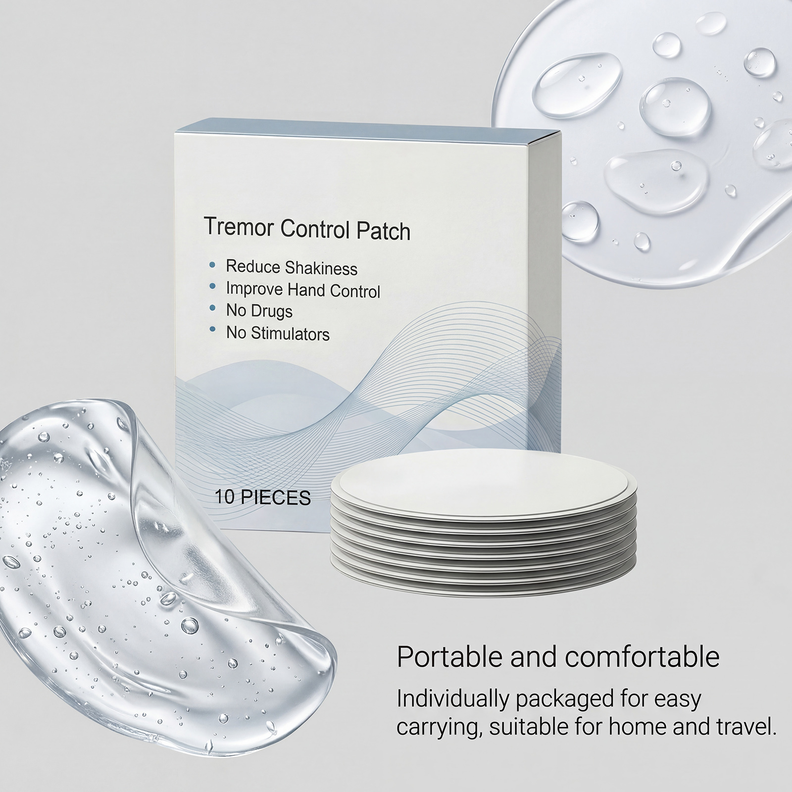 Hand Tremor Care Patch Mild Gentle Refreshing Moisturizing Skin Wrist Arm Joint Lift Move Nourish Protect