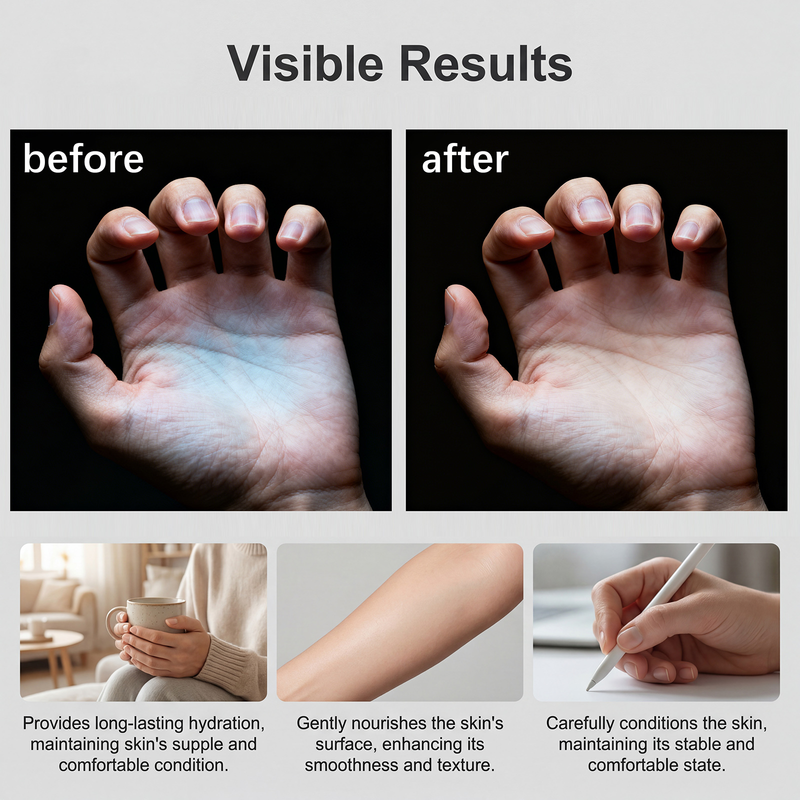 Hand Tremor Care Patch Mild Gentle Refreshing Moisturizing Skin Wrist Arm Joint Lift Move Nourish Protect