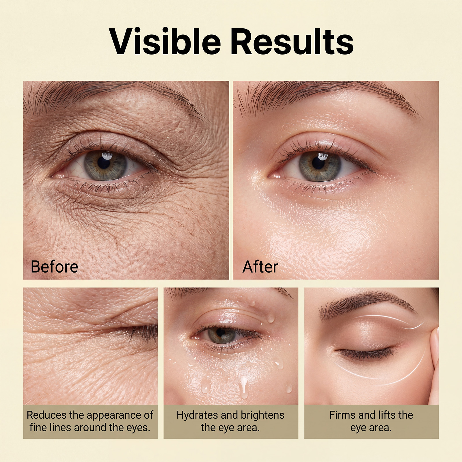Collagen Eye Cream Stick Hydrating Moisturizing Delicate Care Eye Area Skin Daily Gentle Massage Eye Lotion