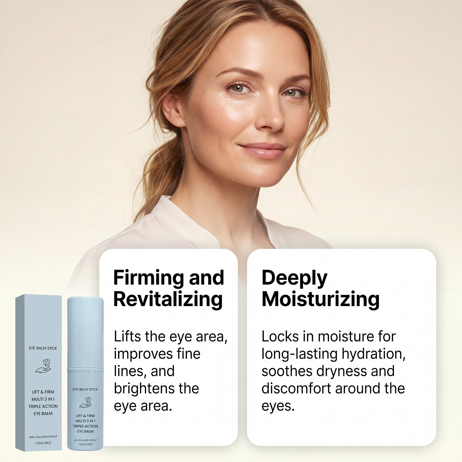 Collagen Eye Cream Stick Hydrating Moisturizing Delicate Care Eye Area Skin Daily Gentle Massage Eye Lotion