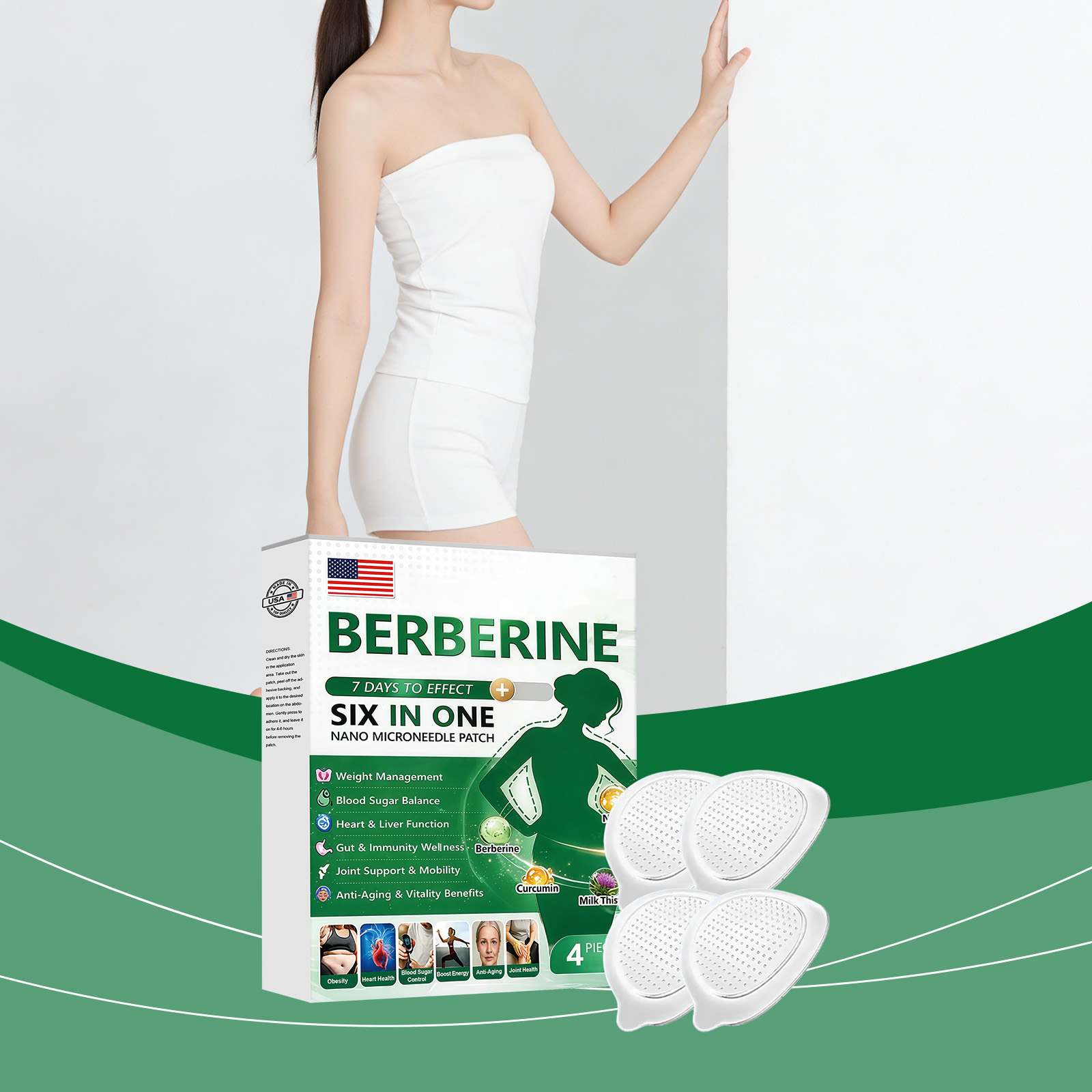 Body Care Patch Mild Ingredients Breathable Skin Friendly Fit Skin Daily Body Skin Line Maintenance