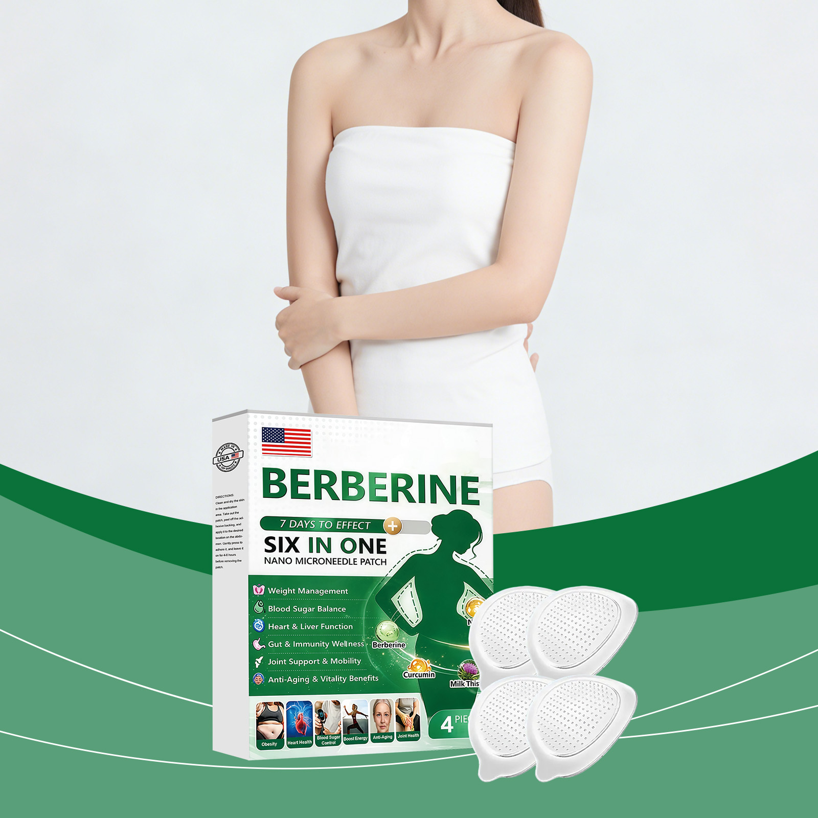 Body Care Patch Mild Ingredients Breathable Skin Friendly Fit Skin Daily Body Skin Line Maintenance