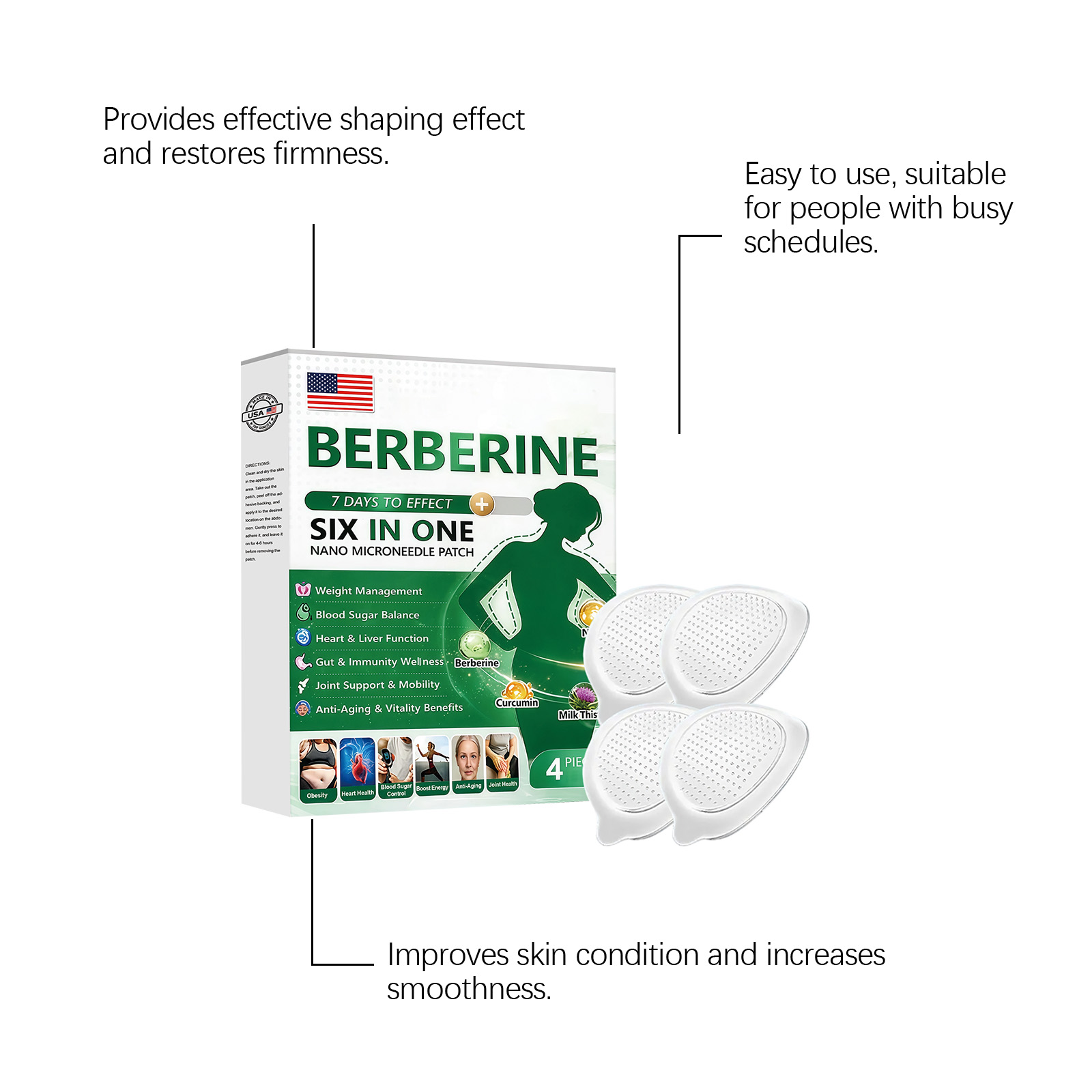 Body Care Patch Mild Ingredients Breathable Skin Friendly Fit Skin Daily Body Skin Line Maintenance