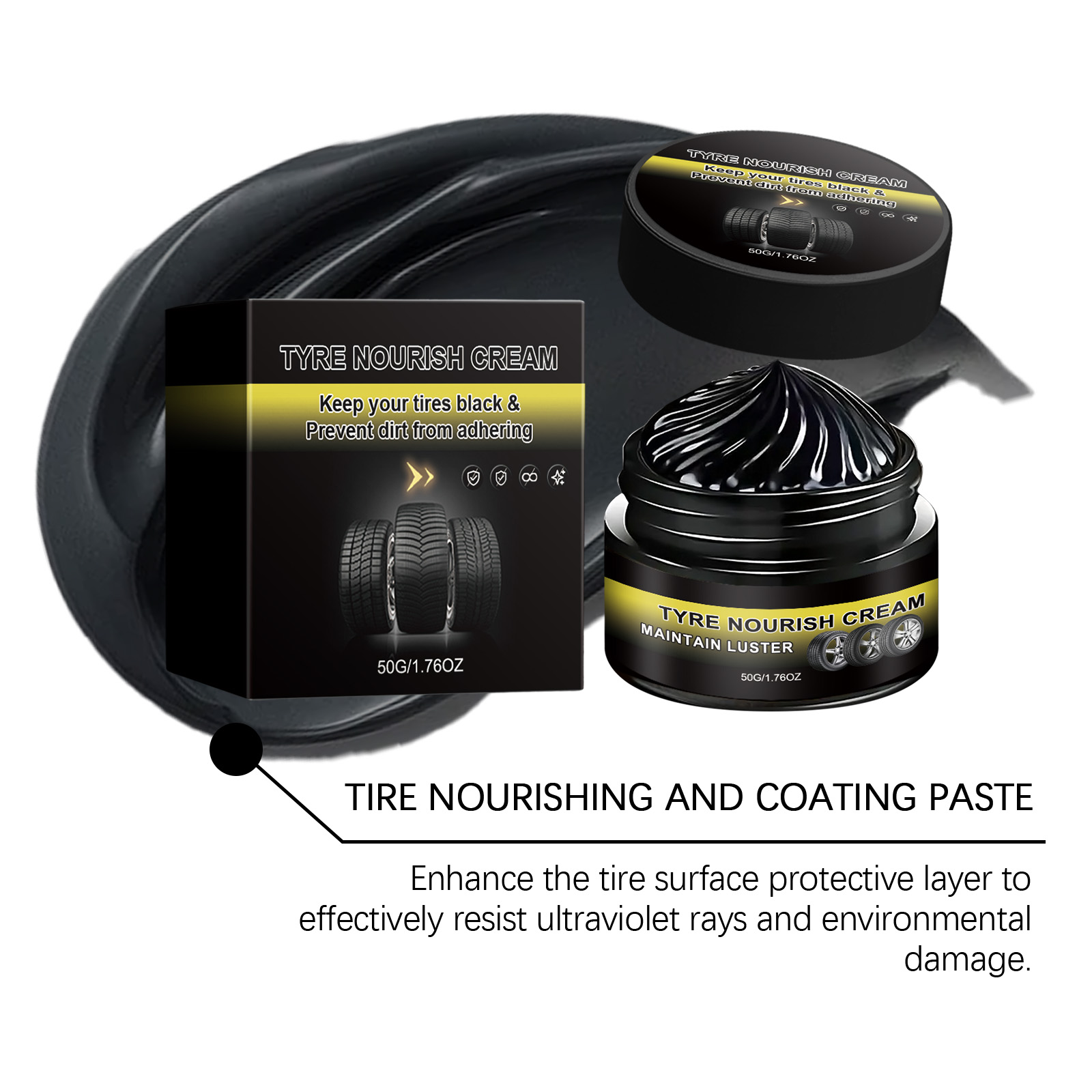 Tire Protection Maintenance Wax Waterproof Anti Dirty Renovate Care Clean Remove Dust Vehicle Tire Daily Upkeep