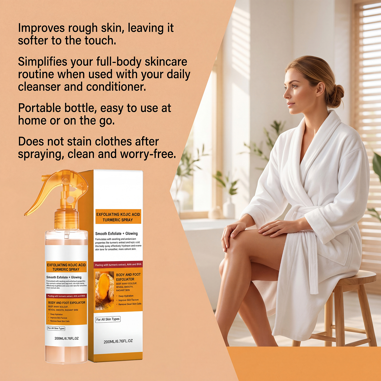 Body Care Mist Daily Gentle Nourish Smooth Hydrate Portable Skin Foot Maintain Soft Moisturize Light Compact